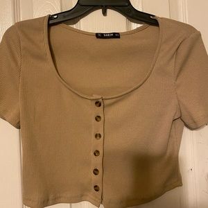 Shein womens size medium beige crop top